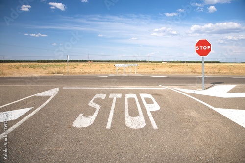 stop on crossroads