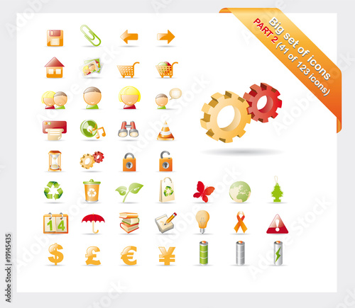 Big set of glossy vector icons: PART 2 - see parts 1 and 3