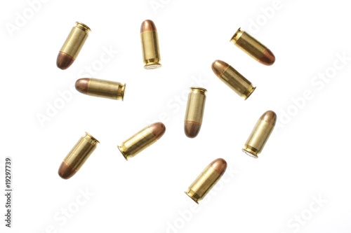 Bullets isolated on white