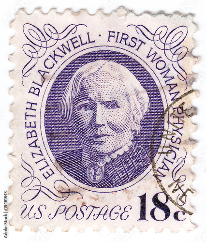 stamp with portrait of Elizabeth Blackwell