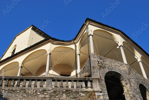 Church arcade, St. Gaudenzio, Varallo Sesia, Piedmont, Italy