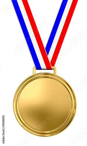 Blank gold medal