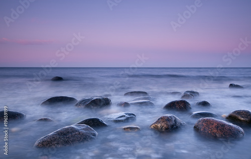 Twilight scene from the Swedish coastline.