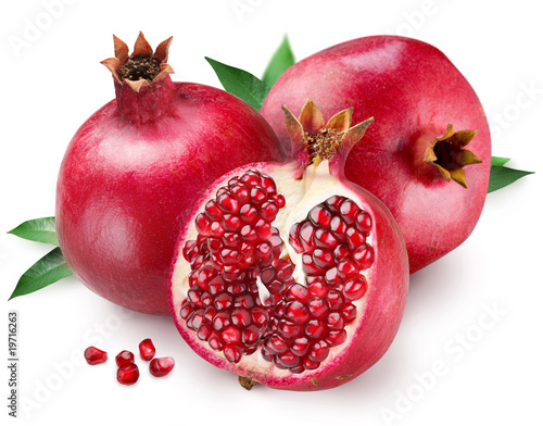 Pomegranate on a white background