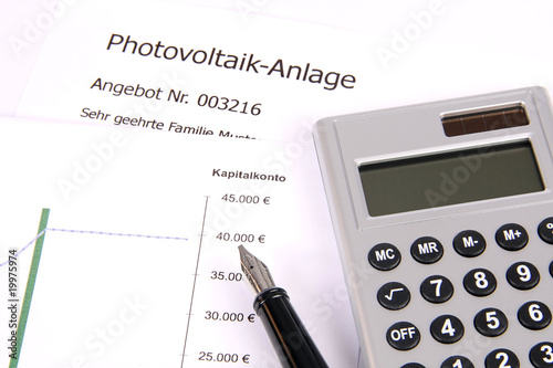 Angebot einer Photovoltaikanlage