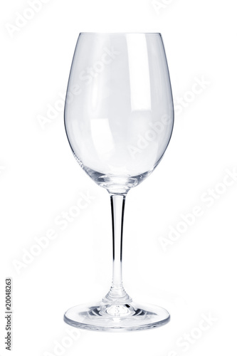 Empty red wine glass