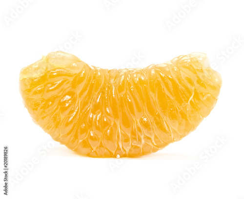 Orange segment isolated on the white background