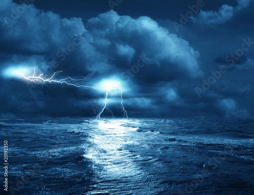 storm on sea