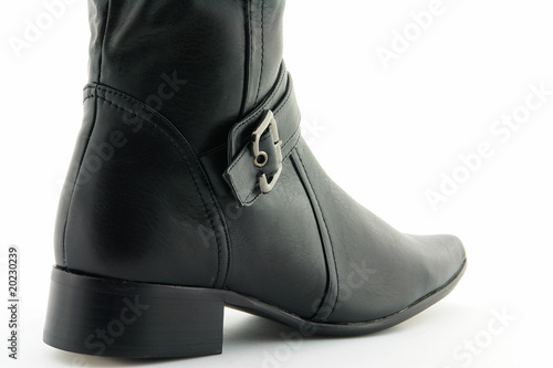 Bottines noires en cuir