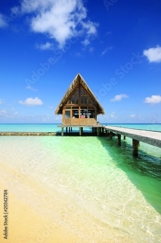 thatched house at Maldives
