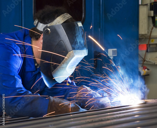 Welder at work