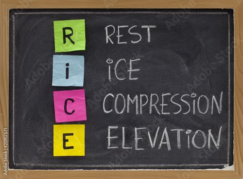 Rest, Ice, Compression, Elevation - medical acronym