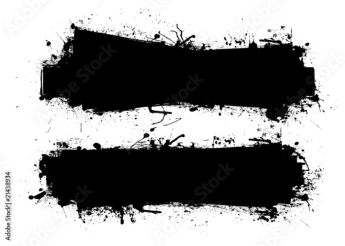 grunge ink banner black