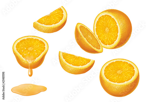Orangen und Saft