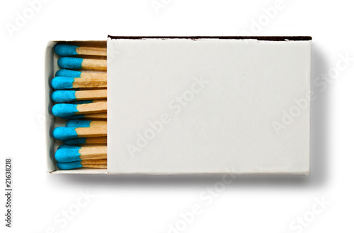 Matchbox isolated on the white background