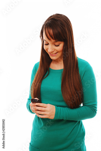 Teenage girl using mobile