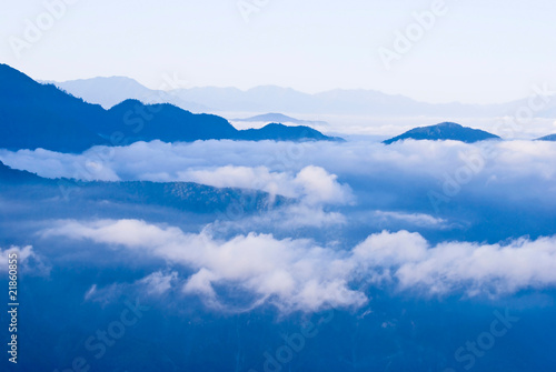 Mountain in the clouds
