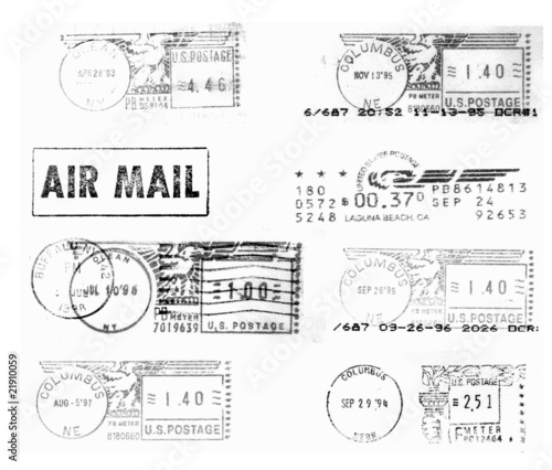 USA, black postmarks