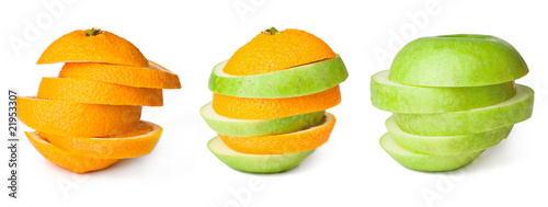Orange transforming to apple