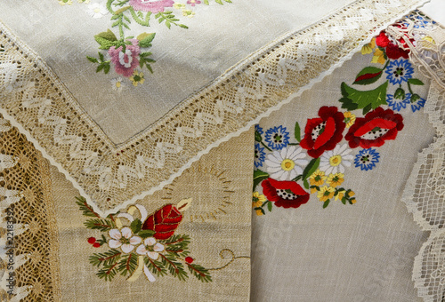 Traditional Croatian fabric and lace