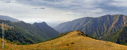 Balkan mountain range panorama