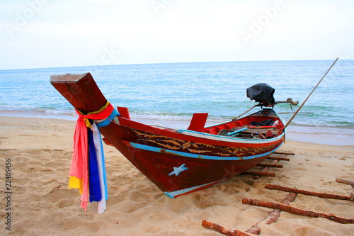 Boat on beach of Thailand