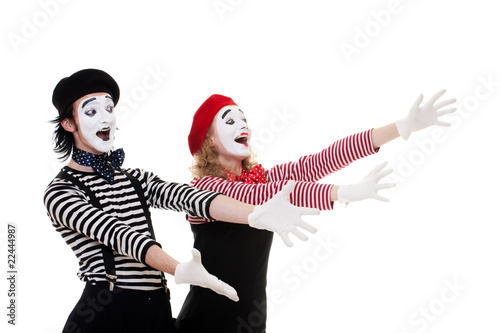 portrait of happy mimes