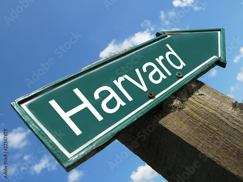 HARVARD road sign