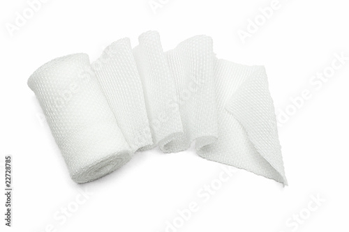 White medical gauze bandage