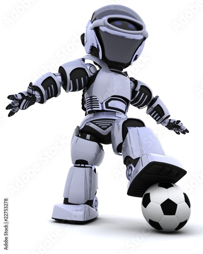 robot playing soccer