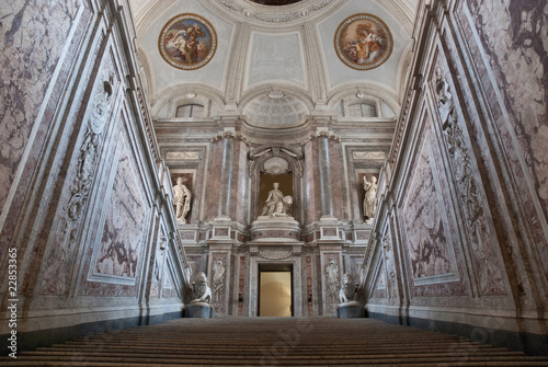 The stairways at The Royal Palace of Caserta