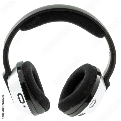 casque audio, fond blanc