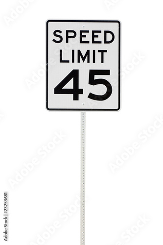 45 mph sign