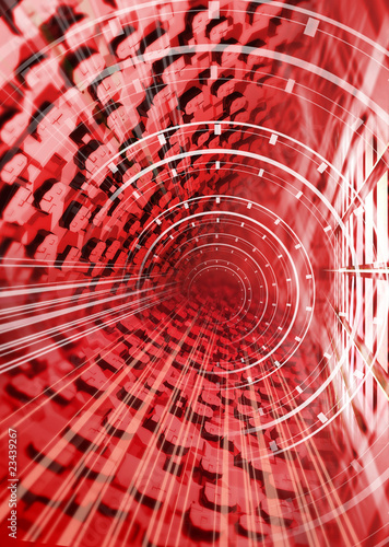 Abstrakcyjny tunel 3D