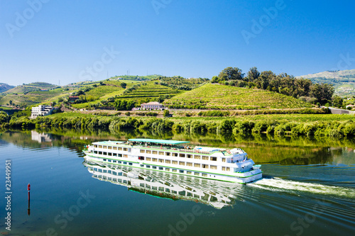 cruise ship at Peso da Regua, Douro Valley, Portugal