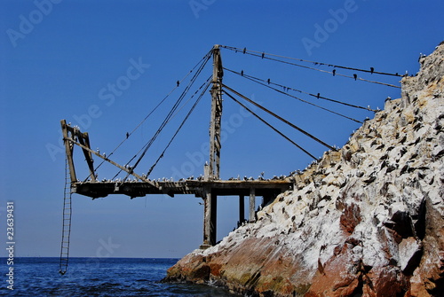 A pier for guano delivery to the boats