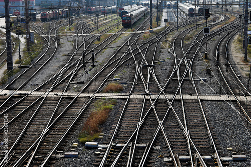 Eisenbahn Geleise mit Weichen