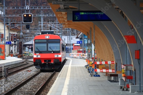 Train Station in Interlaken Switzerland