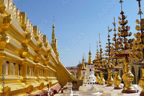 Schwezigon Pagoda in Bagan, Burma