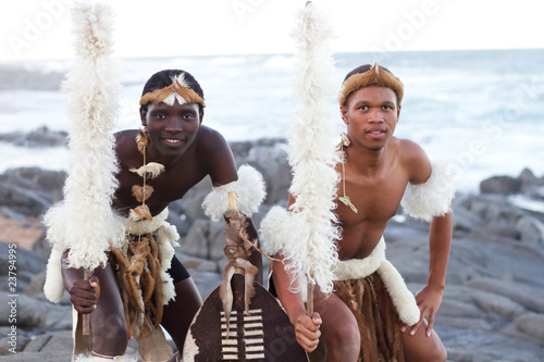 zulu dancer men on beach