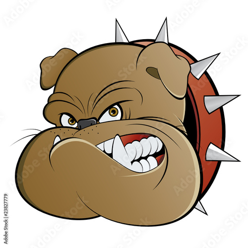 hund wachhund bulldogge cartoon aggressiv