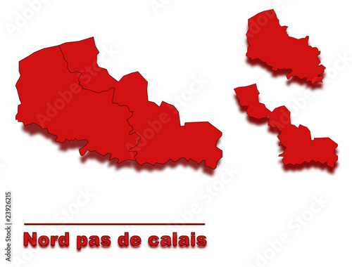 carte nord pas de calais région de france