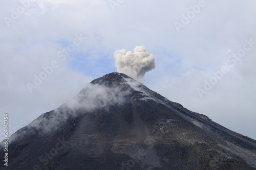 Volcano eruption in Costa Rica