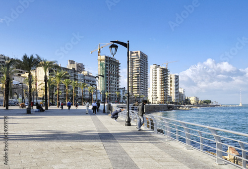 The Corniche along Beirut's seafront, Lebanon