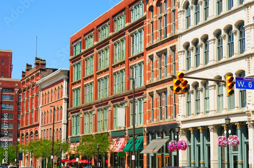 Warehouse District exteriors in Cleveland, Ohio
