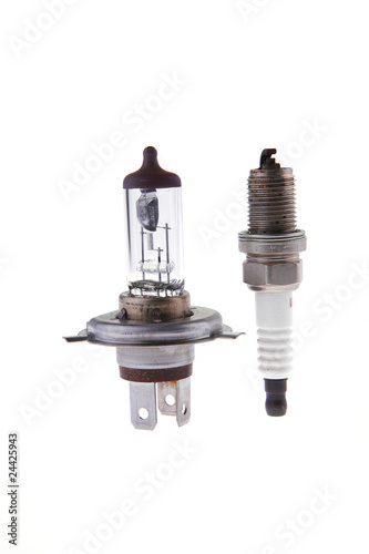 car headlight lamp and candle