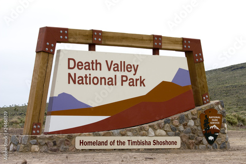 Entrance of the Death Valley national park, in California