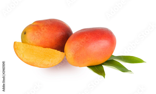 Mangoes isolated on white background