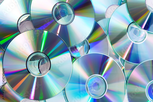 heap of dvd, cd disks