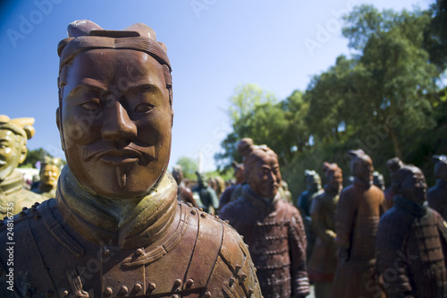 one chinese army represented by clay statues